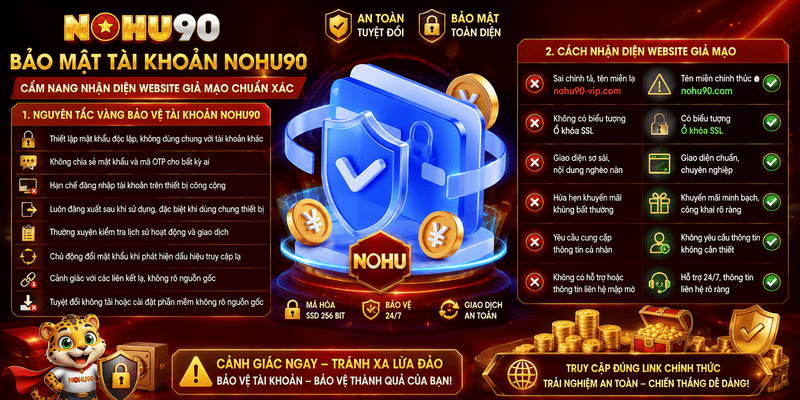 Bảo Mật Tài Khoản NOHU90 & Cẩm Nang Nhận Diện Website Giả Mạo Chuẩn Xác