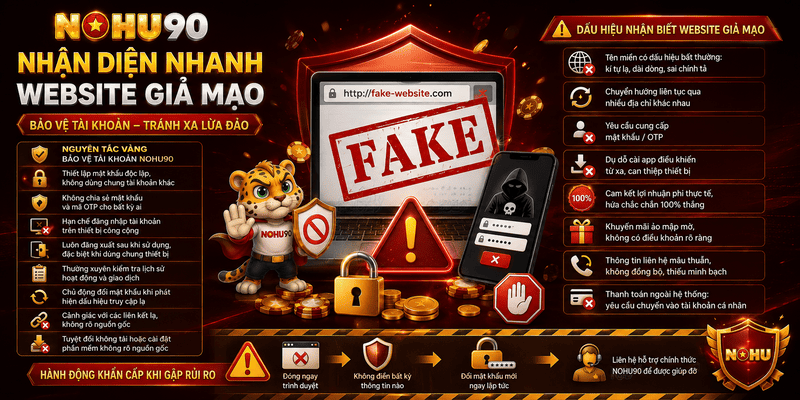 Nhận Diện Nhanh Các Dấu Hiệu Website Giả Mạo NOHU90